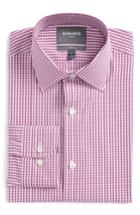 Men's Bonobos Jetsetter Slim Fit Check Stretch Dress Shirt 35 - Purple
