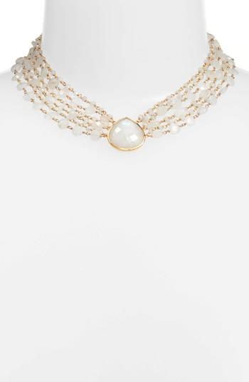 Women's Ela Rae Melania Semiprecious Stone Collar Necklace