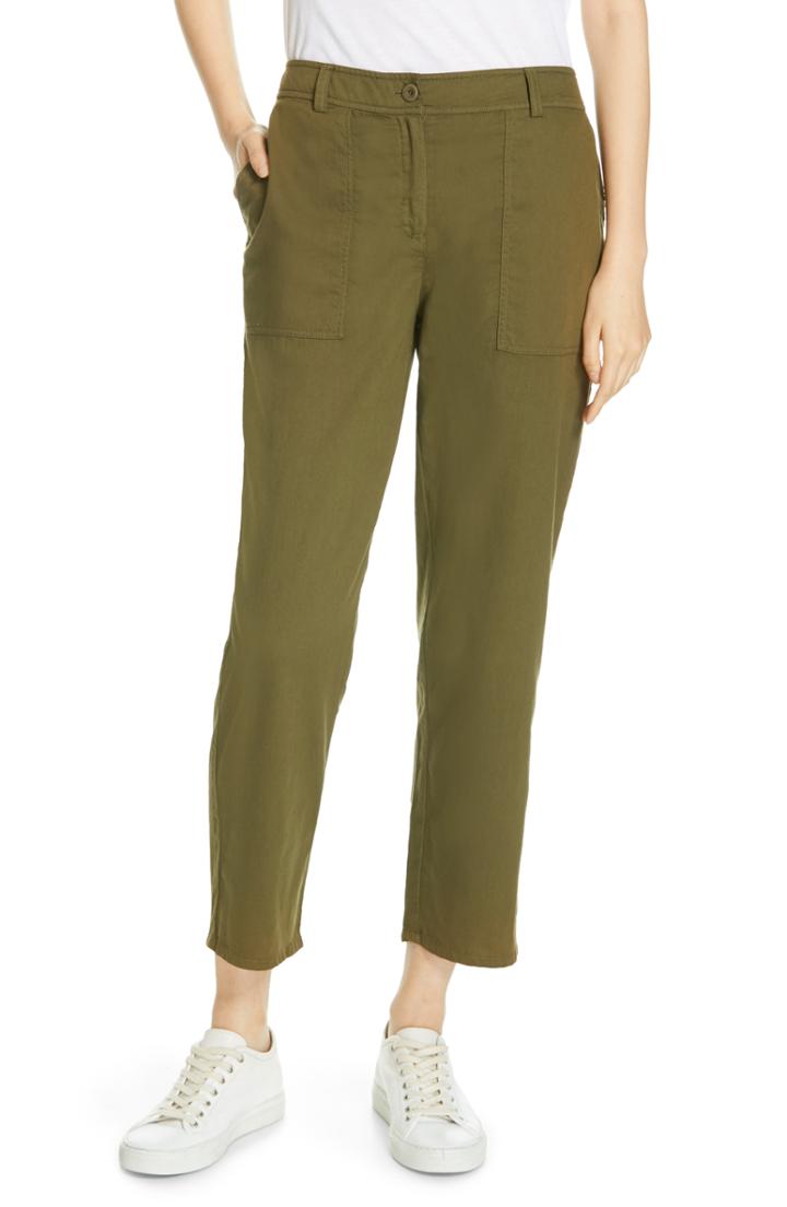 Women's Eileen Fisher Slouchy Ankle Pants - Green