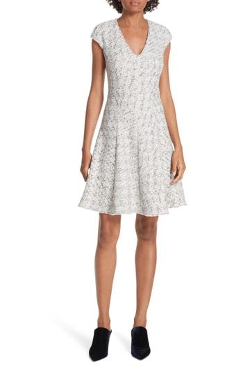Women's Rebecca Taylor Speckled Tweed Dress - Grey