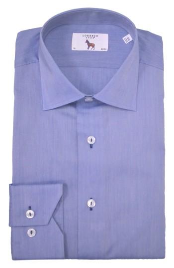 Men's Lorenzo Uomo Trim Fit Dress Shirt - 32 - Blue