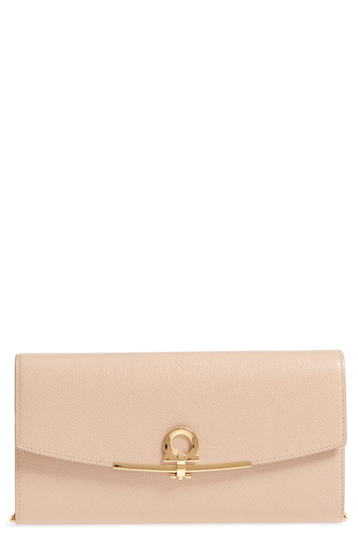 Salvatore Ferragamo Icona Leather Clutch -