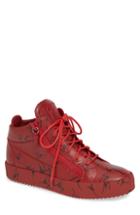 Men's Giuseppe Zanotti Logo Mid Top Sneaker Us / 41eu - Red