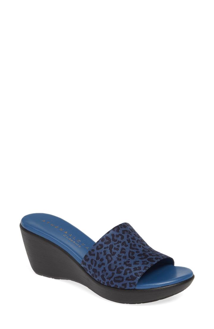 Women's Athena Alexander Contact Wedge Slide Sandal M - Blue