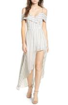 Women's Soprano Cold Shoulder Maxi Romper - Ivory
