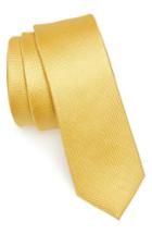 Men's The Tie Bar Festival Textured Silk & Linen Tie, Size - Yellow