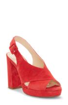 Women's Vince Camuto Slingback Platform Sandal M - Red