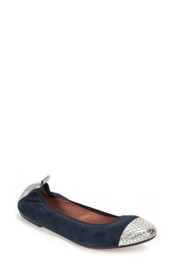 Women's Summit By White Mountain Kara Ballet Flat Eu - Blue
