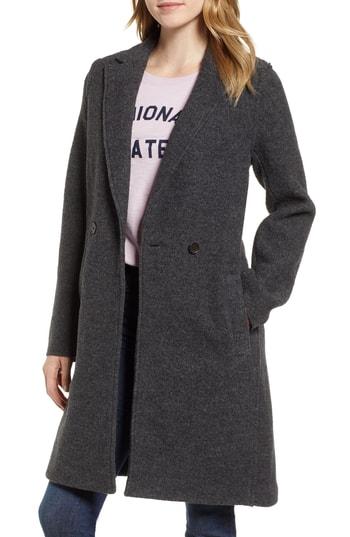 Women's J.crew Daphne Boiled Wool Topcoat (similar To 16w) - Grey