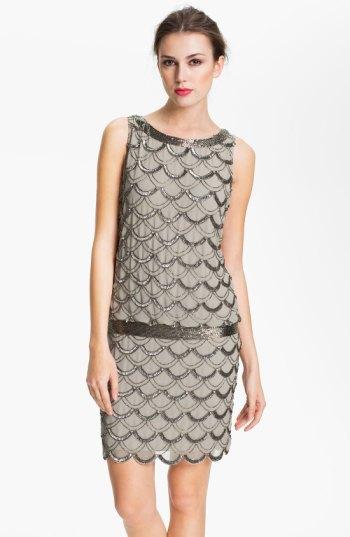 Women's Adrianna Papell Beaded Chiffon Dress