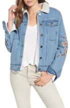Women's Cupcakes & Cashmere Bronx Embroidered Denim Jacket, Size - Blue