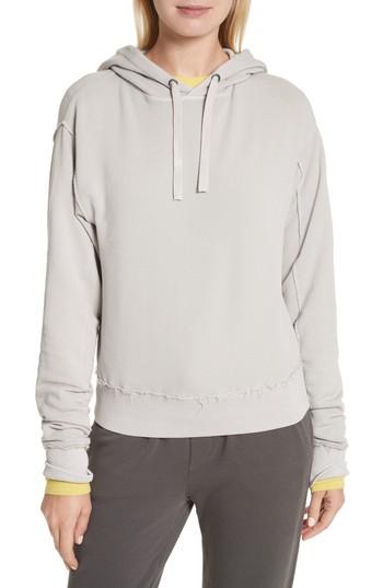 Women's Vince Raw Edge Hoodie - Grey