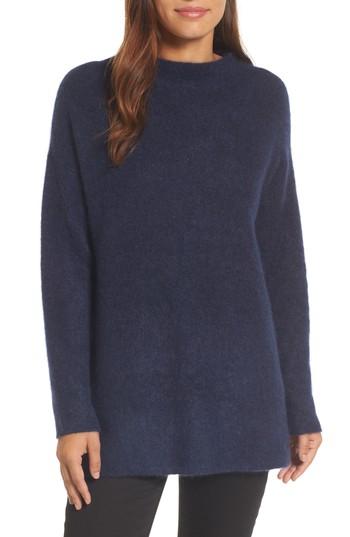 Women's Eileen Fisher Cashmere Blend Tunic Sweater, Size - Blue