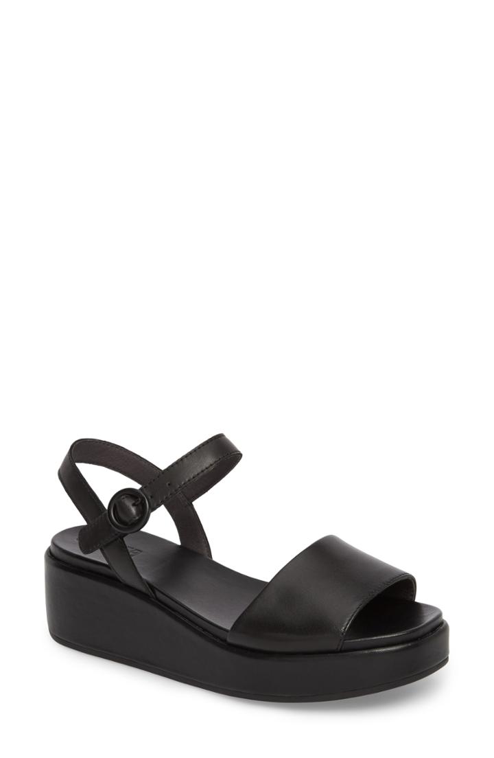 Women's Camper Misia Platform Wedge Sandal Us / 36eu - Black