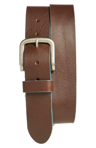 Men's Boconi 'bastian' Bison Leather Belt - Brown