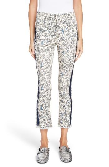 Women's Isabel Marant Etoile Ugo Print Crop Jeans Us / 36 Fr - Blue