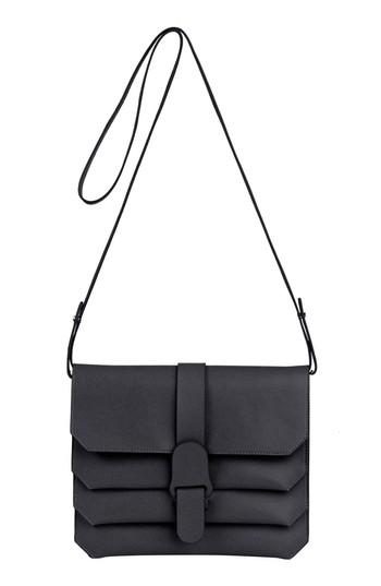 Senreve Pebbled Leather Crossbody Bag - Black