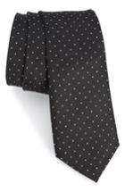 Men's Nordstrom Men's Shop Hartwell Dot Silk Skinny Tie, Size - Black