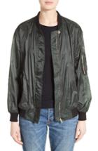 Women's Burberry Mayther Technical Bomber - Green