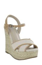 Women's Mia Dossie Linen Platform Wedge Sandal M - Beige
