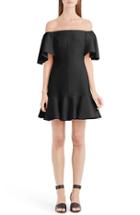 Women's Valentino Flutter Hem Off The Shoulder Dress