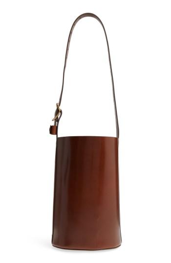 Trademark Leather Bucket Bag - Brown