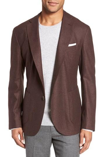 Men's Eleventy Classic Fit Wool Blend Blazer Us / 48 Eu R - Brown