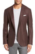 Men's Eleventy Classic Fit Wool Blend Blazer Us / 48 Eu R - Brown
