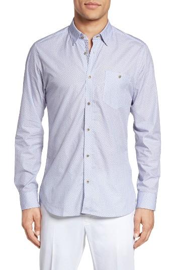 Men's Ted Baker London Longmee Fit Geo Print Sport Shirt