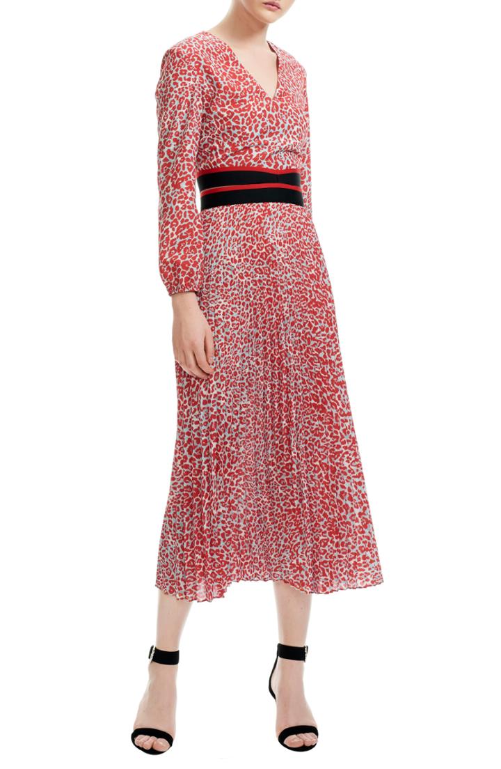 Women's Maje Romilda Leopard Print Midi Dress