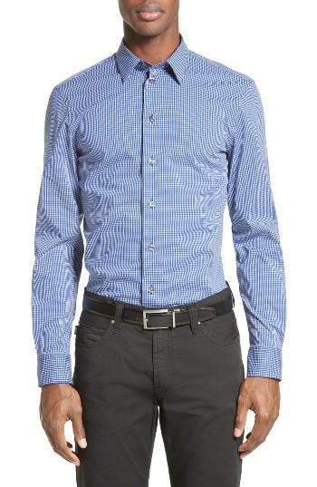 Men's Armani Collezioni Trim Fit Gingham Sport Shirt - None