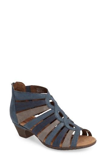 Women's Rockport Cobb Hill Abbott Caged Sandal M - Blue