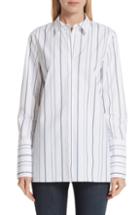 Women's Lafayette 148 New York Porto Stripe Blouse - White