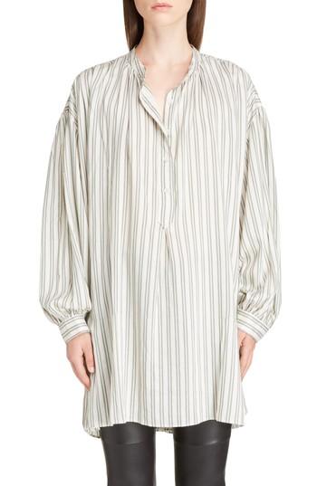 Women's Isabel Marant Idoa Stripe Tunic Us / 36 Fr - White