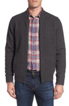 Men's Nordstrom Men's Shop Wool Blend Zip Cardigan, Size - Grey