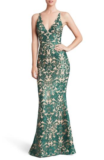 Women's Dress The Population Karen Mermaid Gown - Green