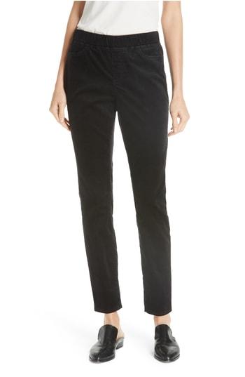 Women's Eileen Fisher Stretch Corduroy Leggings, Size - Black