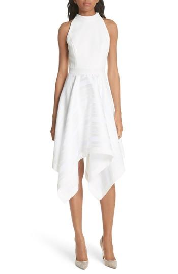 Women's Ted Baker London Draped Fit & Flare Dress - White