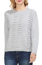 Women's Vince Camtuo Lace Through Detail Cotton Blend Sweater - Grey