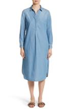 Women's Fabiana Filippi Cotton & Cashmere Chambray Shirtdress Us / 38 It - Blue