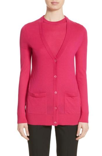 Women's Michael Kors Featherweight Cashmere Cardigan - Pink