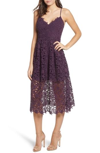 Women's Astr The Label Lace Midi Dress, Size - Brown