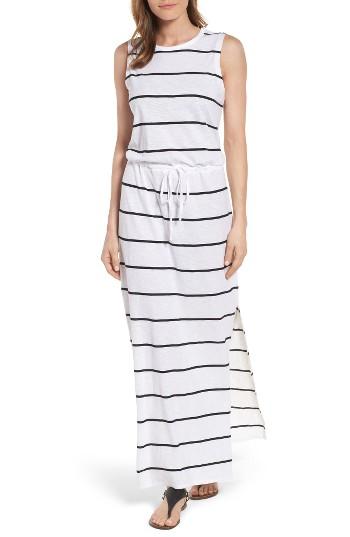 Women's Press Stripe Tie Waist Maxi Dress