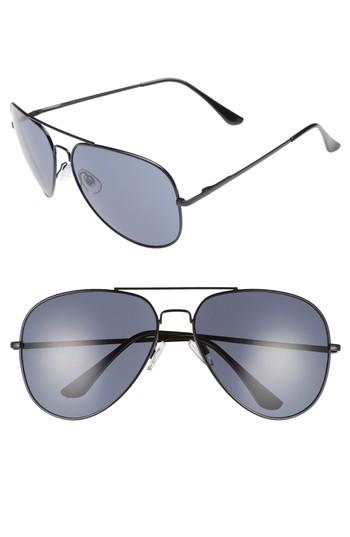 Women's Bp. 60mm Large Aviator Sunglasses - Black/ Black