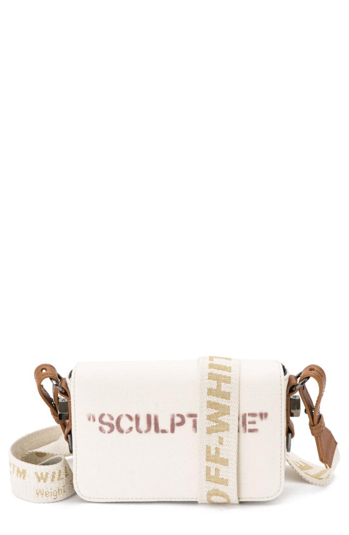 Off-white Sculpture Canvas Mini Flap Bag -