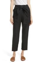 Women's Frame Overlap Knot Pants - Black