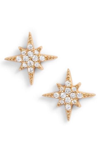 Women's Argento Vivo North Star Crystal Stud Earrings