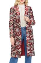 Women's Vince Camuto Floral Tapestry Topper Coat - Red