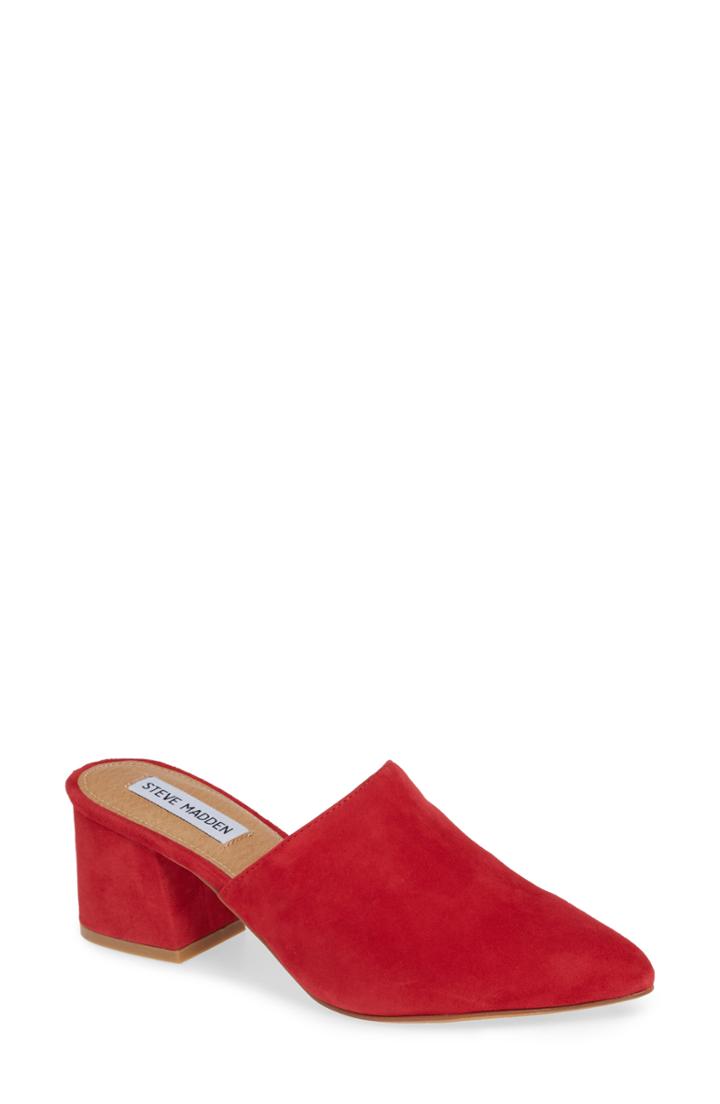 Women's Steve Madden Superior Mule .5 M - Red