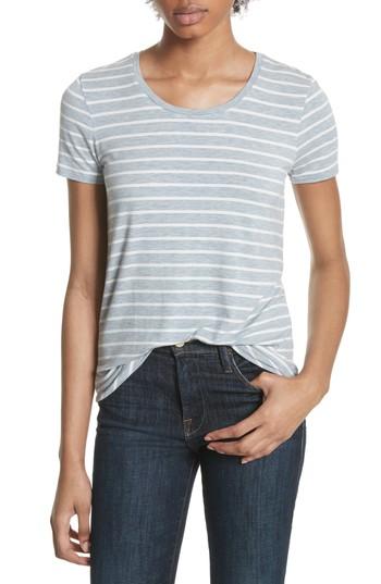 Women's Majestic Filatures Stripe Short Sleeve Tee - Grey